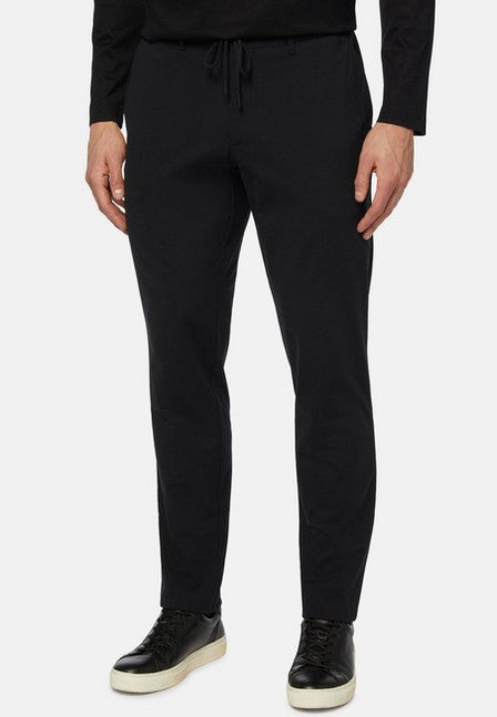 Men’s Slim Straight-Leg Pants with Concealed Front Closure
