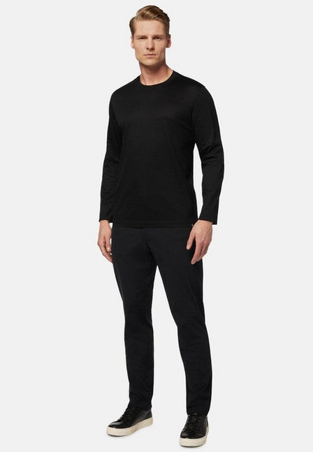 Men’s Slim Straight-Leg Pants with Concealed Front Closure