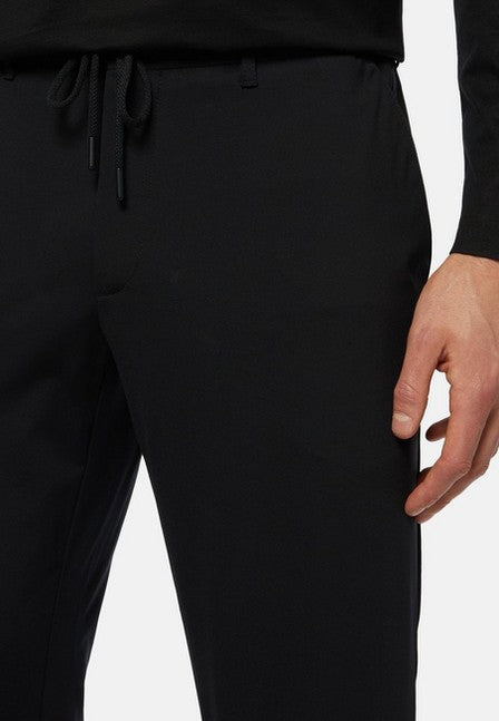 Men’s Slim Straight-Leg Pants with Concealed Front Closure
