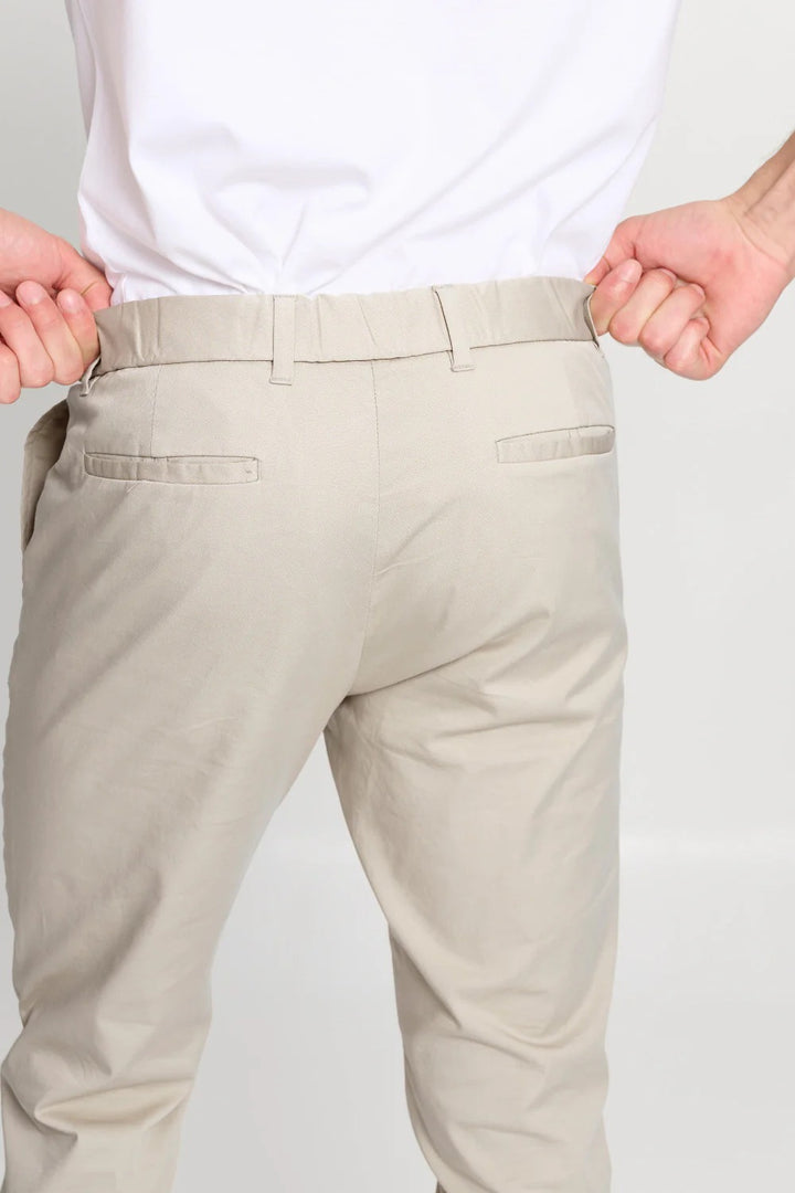 Men's Pants with Drawstring Waist and Zip Closure