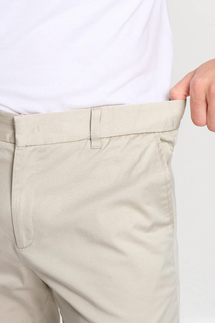 Men's Pants with Drawstring Waist and Zip Closure