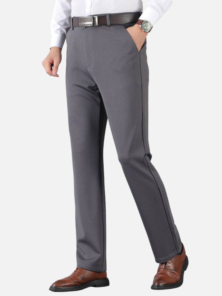 Men's Casual Pants with Straight Leg and Belt Loops