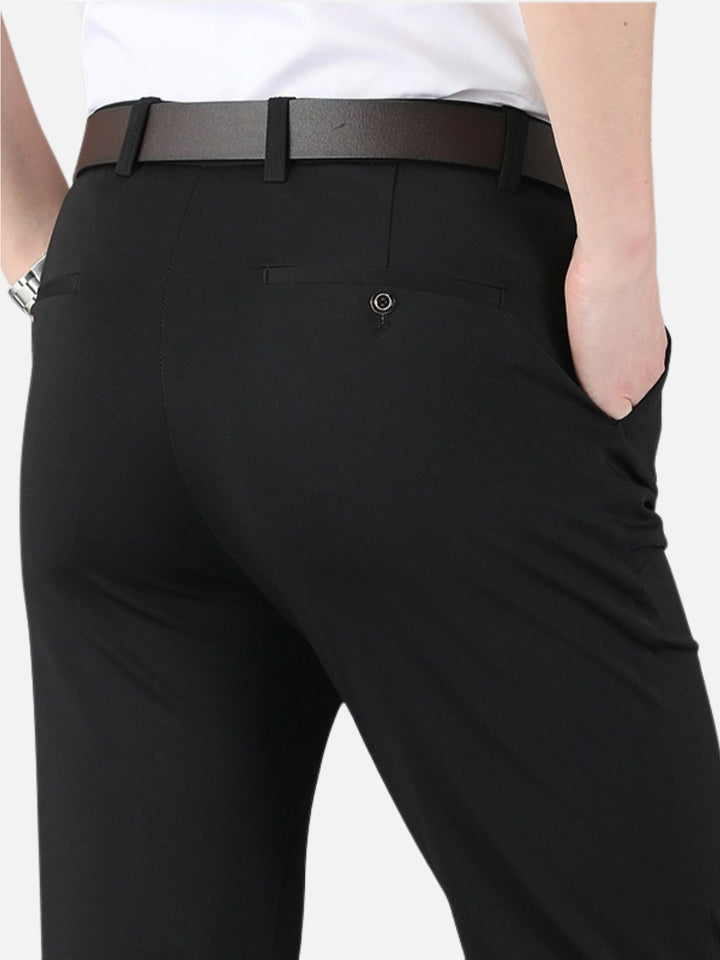 Men's Casual Pants with Straight Leg and Belt Loops