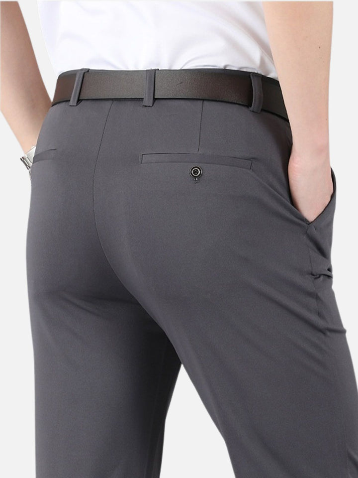 Men's Casual Pants with Straight Leg and Belt Loops