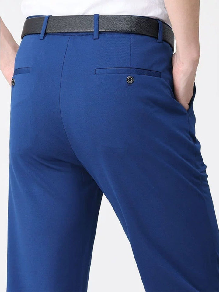 Men's Casual Pants with Straight Leg and Belt Loops