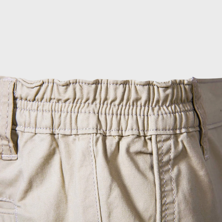 Men’s Chino Shorts with Button Closure and Side Pockets