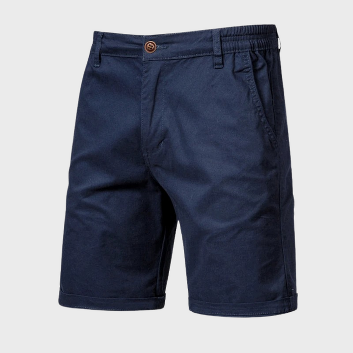 Men’s Chino Shorts with Button Closure and Side Pockets