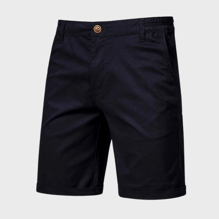 Men’s Chino Shorts with Button Closure and Side Pockets
