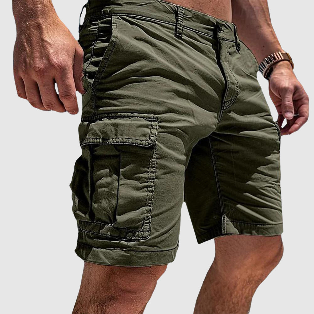 Men’s Mid-Length Shorts with Side Pockets and Belt Loops