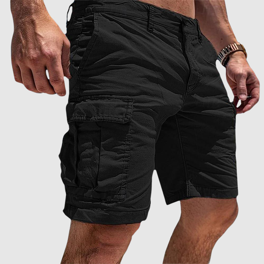 Men’s Mid-Length Shorts with Side Pockets and Belt Loops