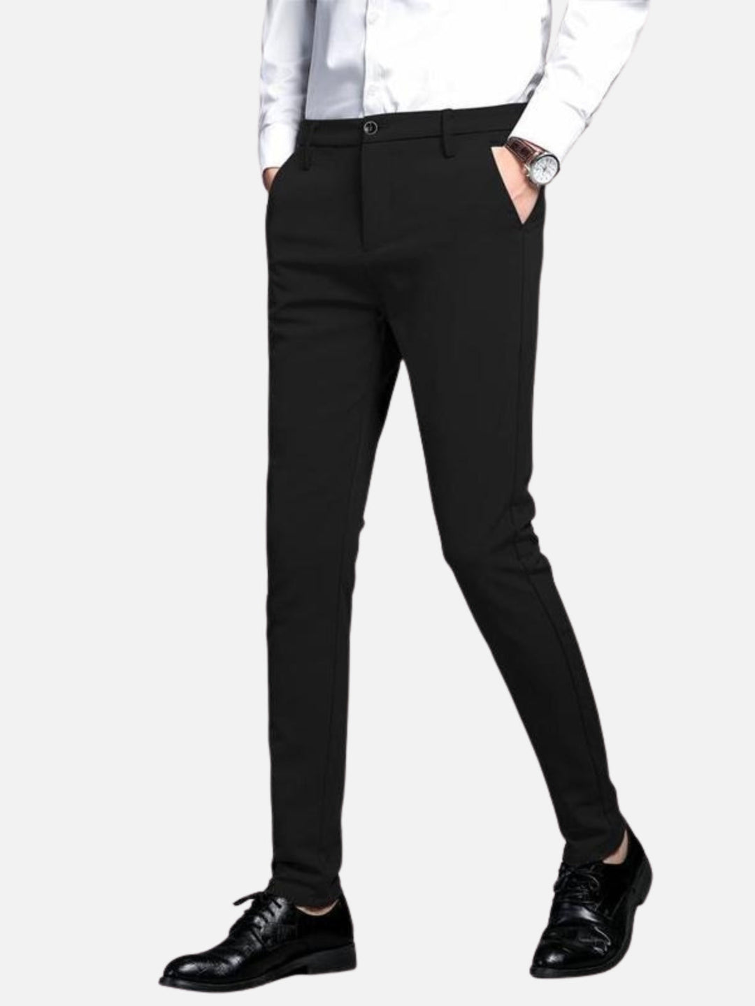 Men's Pants with Side Pockets and Belt Loops
