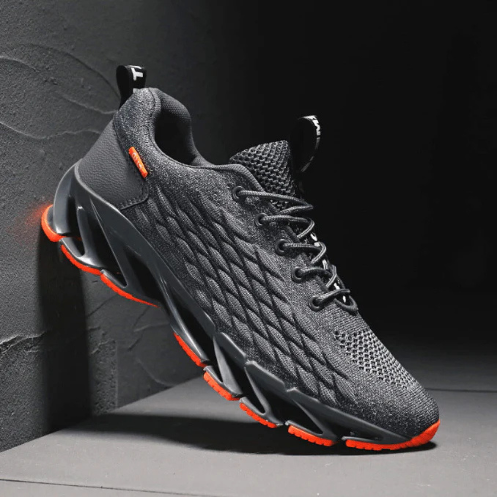 Men’s Pattern Shoes with Hollow Arch Midsole and Heel Loops