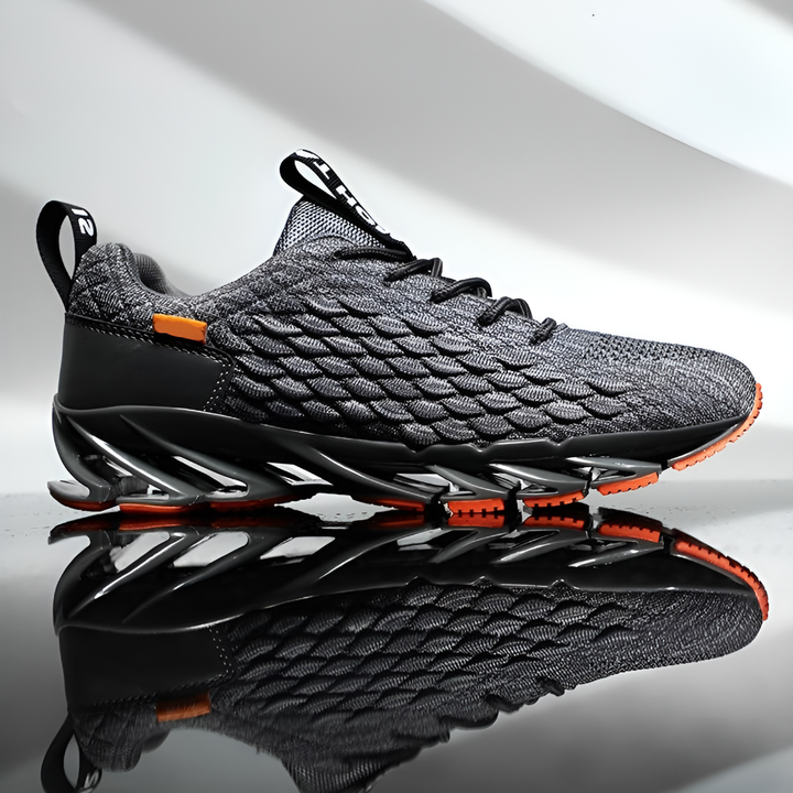 Men’s Pattern Shoes with Hollow Arch Midsole and Heel Loops