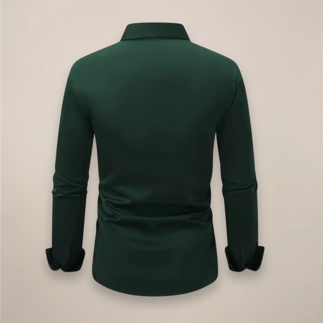 Men's Shirt with Long Sleeve and Buttoned Front