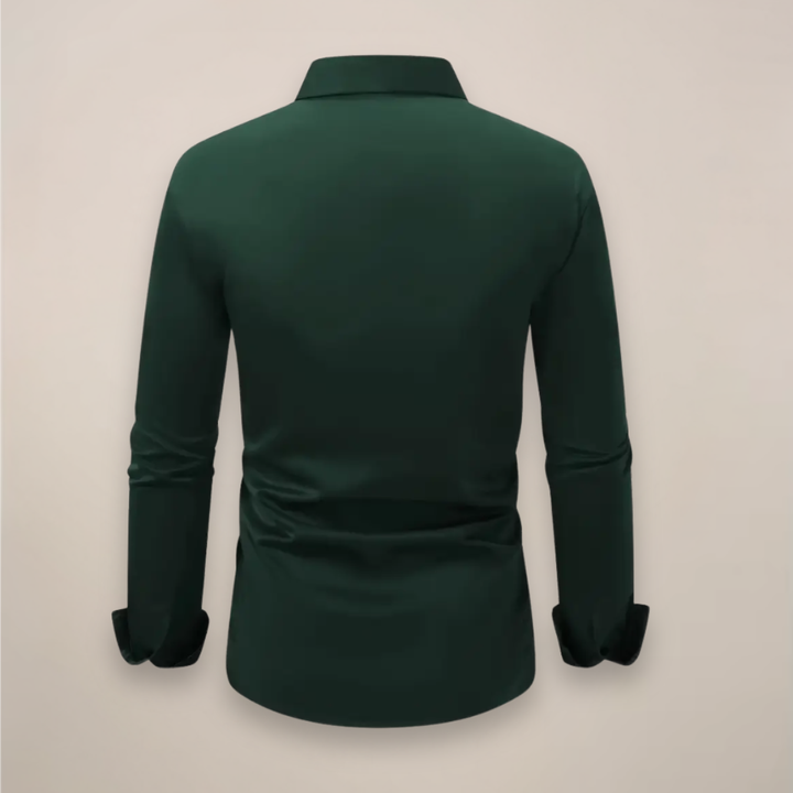 Men's Shirt with Long Sleeve and Buttoned Front