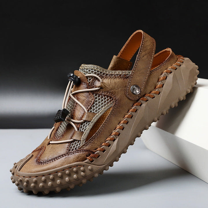 Men’s Slingback Sandals with Closed-Toe and Adjustable Cord Lacing