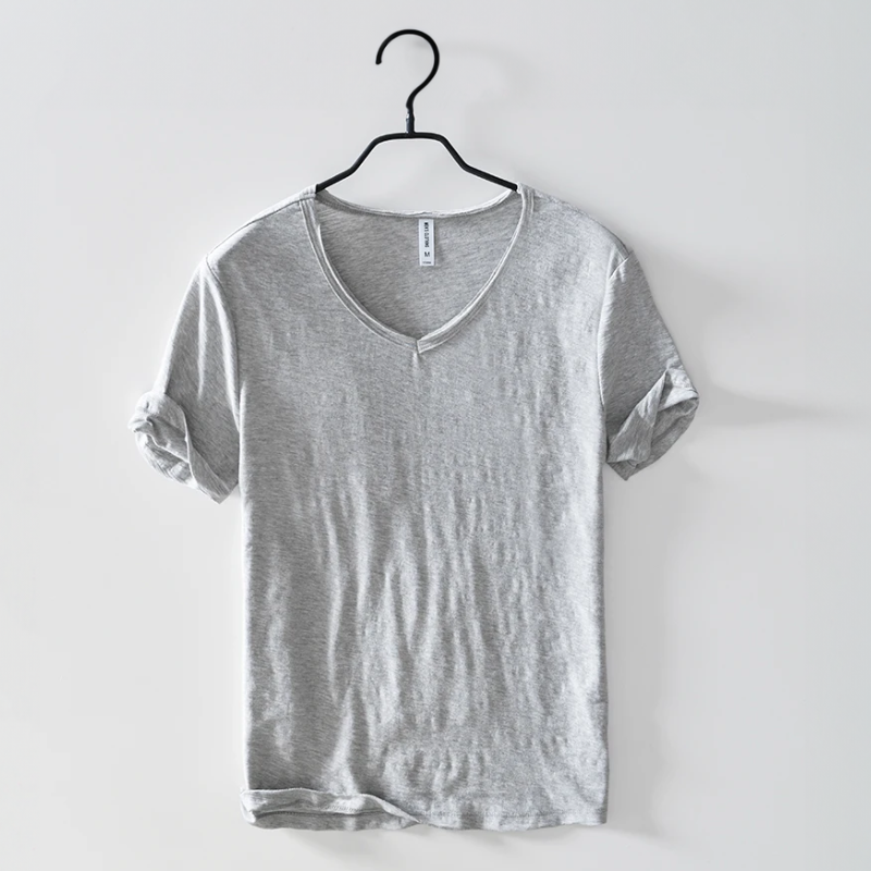Men’s T-Shirt with V-Neck and Short Sleeves