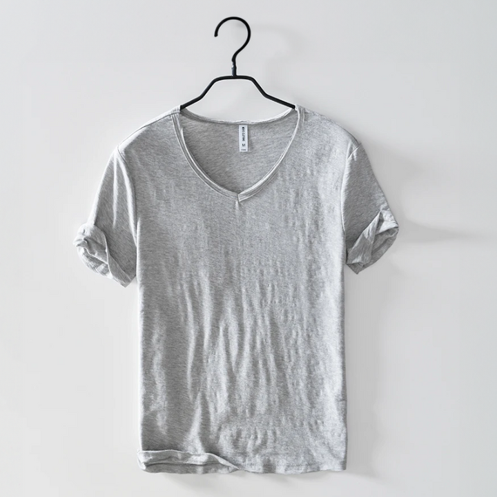 Men’s T-Shirt with V-Neck and Short Sleeves