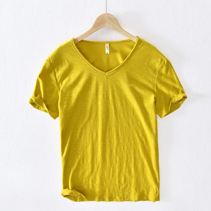 Men’s T-Shirt with V-Neck and Short Sleeves