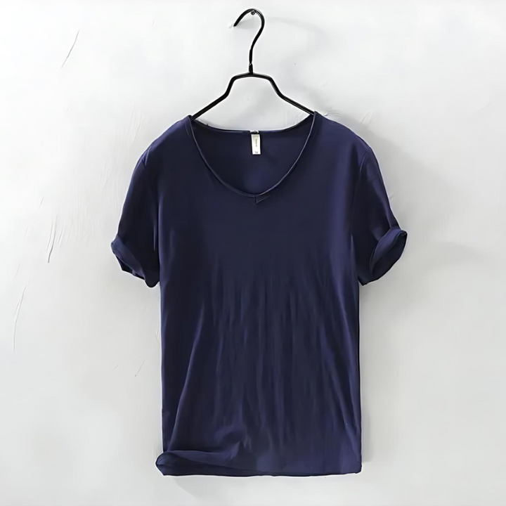 Men’s T-Shirt with V-Neck and Short Sleeves