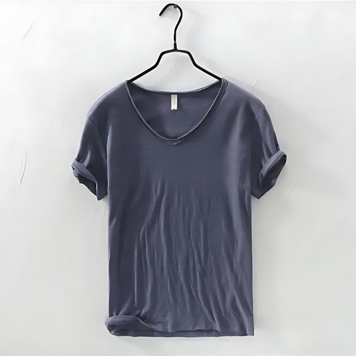 Men’s T-Shirt with V-Neck and Short Sleeves