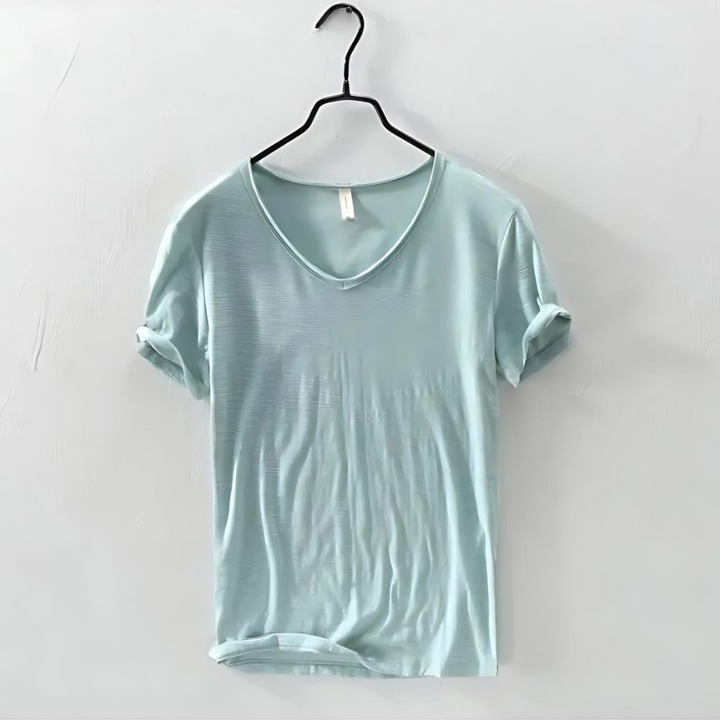 Men’s T-Shirt with V-Neck and Short Sleeves