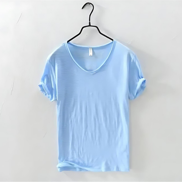 Men’s T-Shirt with V-Neck and Short Sleeves