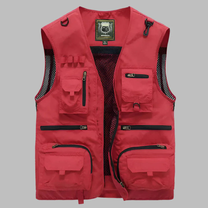 Men's Vest with Multi-Pocket and D-Ring Attachments