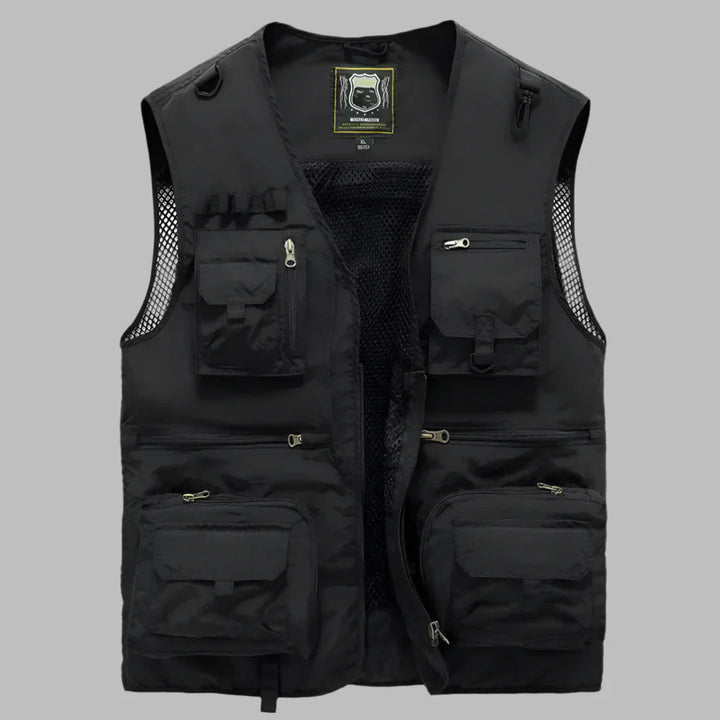 Men's Vest with Multi-Pocket and D-Ring Attachments