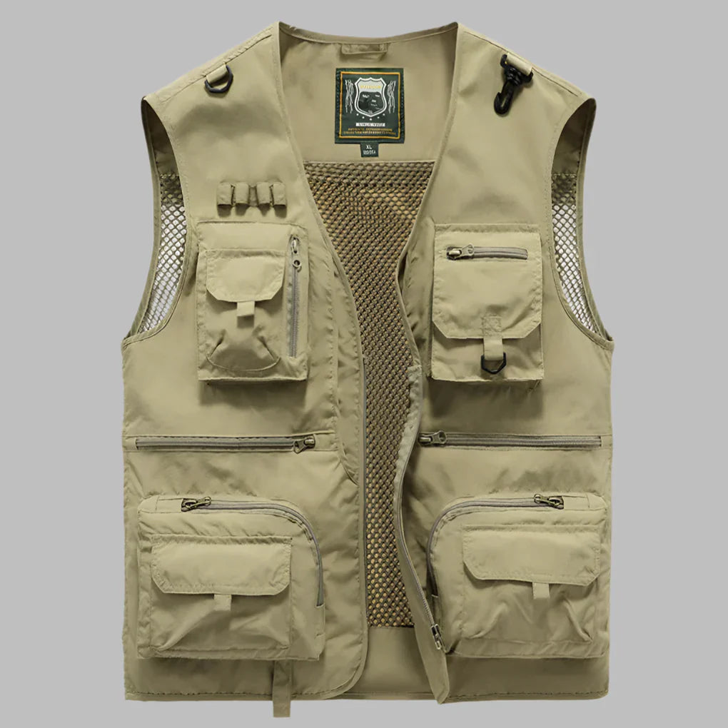 Men's Vest with Multi-Pocket and D-Ring Attachments