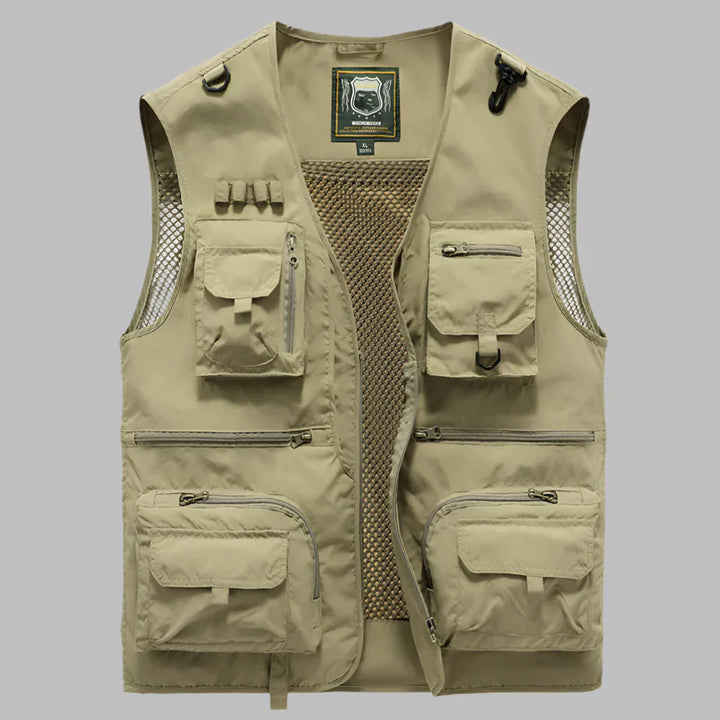 Men's Vest with Multi-Pocket and D-Ring Attachments