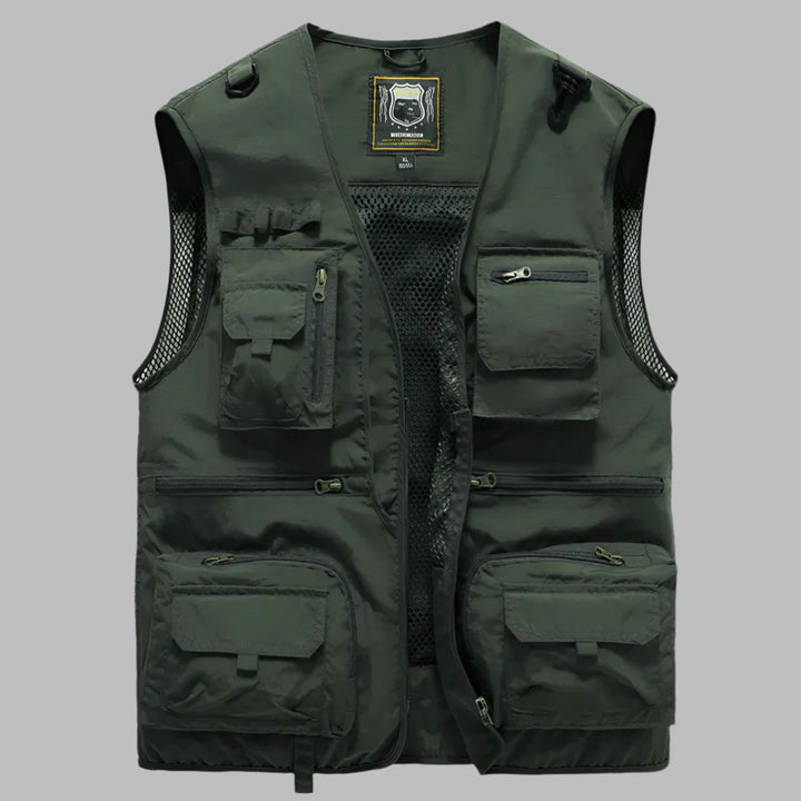 Men's Vest with Multi-Pocket and D-Ring Attachments