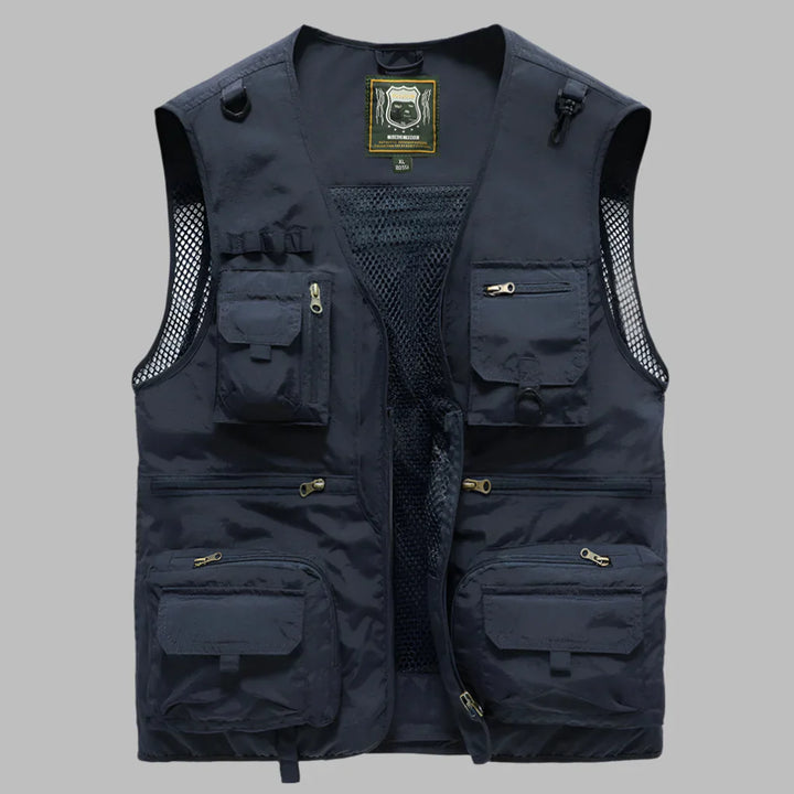 Men's Vest with Multi-Pocket and D-Ring Attachments