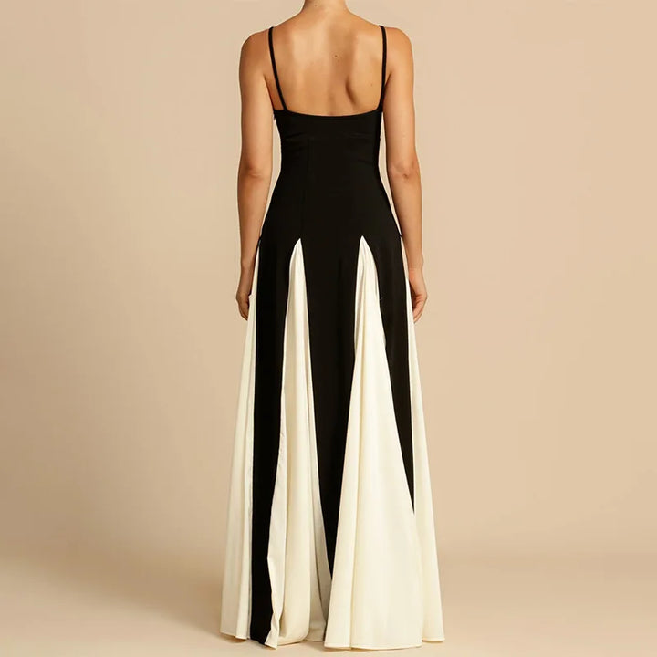 Women's A-Line Maxi Wedding Guest Dress with Sleeveless and Spaghetti Strap