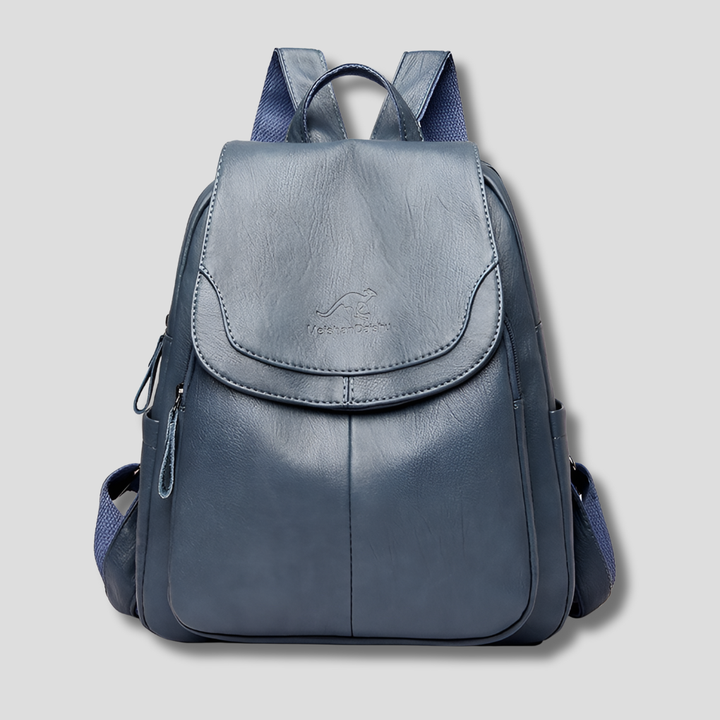 Women's Bag with Embossed Logo and Side Zipper Pockets