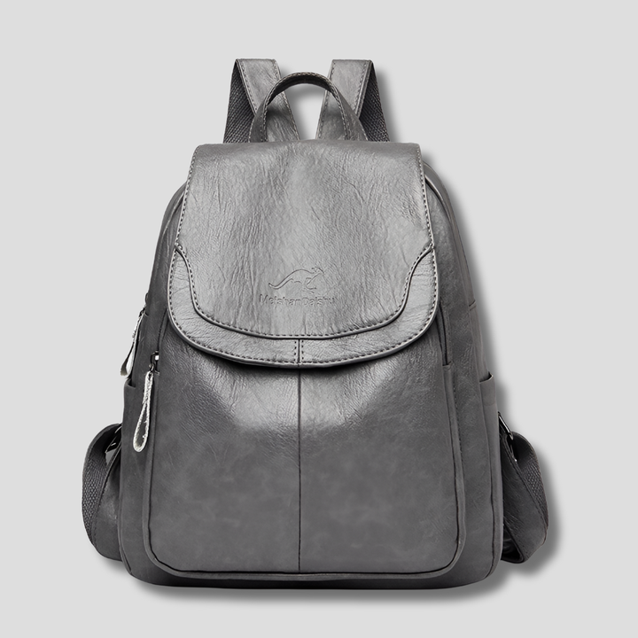 Women's Bag with Embossed Logo and Side Zipper Pockets