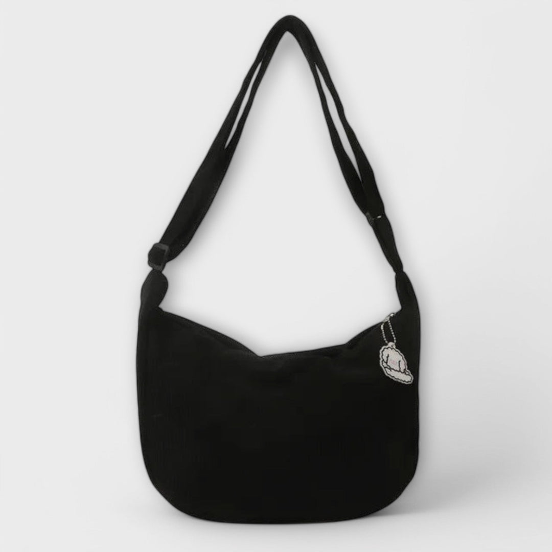 Women’s Bag with Ribbed Pattern and Adjustable Strap