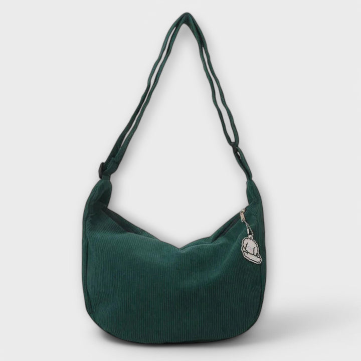 Women’s Bag with Ribbed Pattern and Adjustable Strap