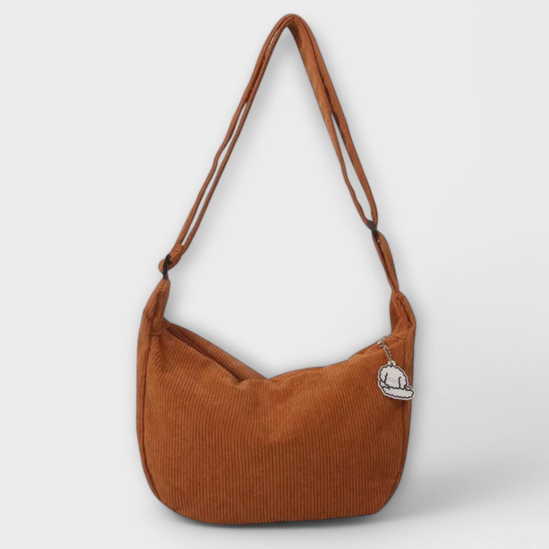 Women’s Bag with Ribbed Pattern and Adjustable Strap