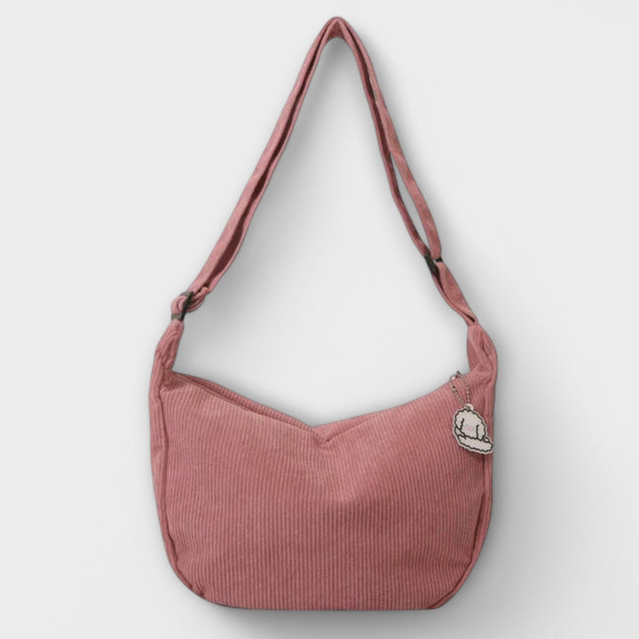 Women’s Bag with Ribbed Pattern and Adjustable Strap