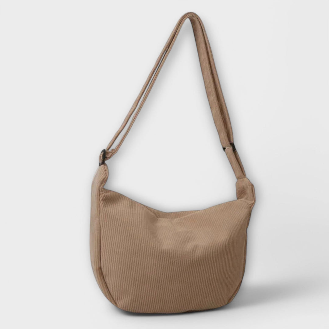 Women’s Bag with Ribbed Pattern and Adjustable Strap