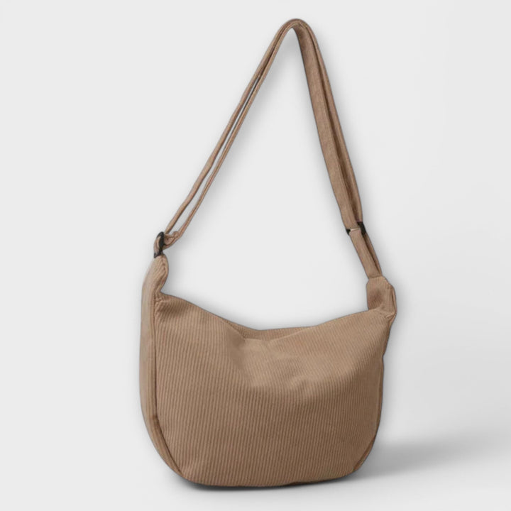 Women’s Bag with Ribbed Pattern and Adjustable Strap