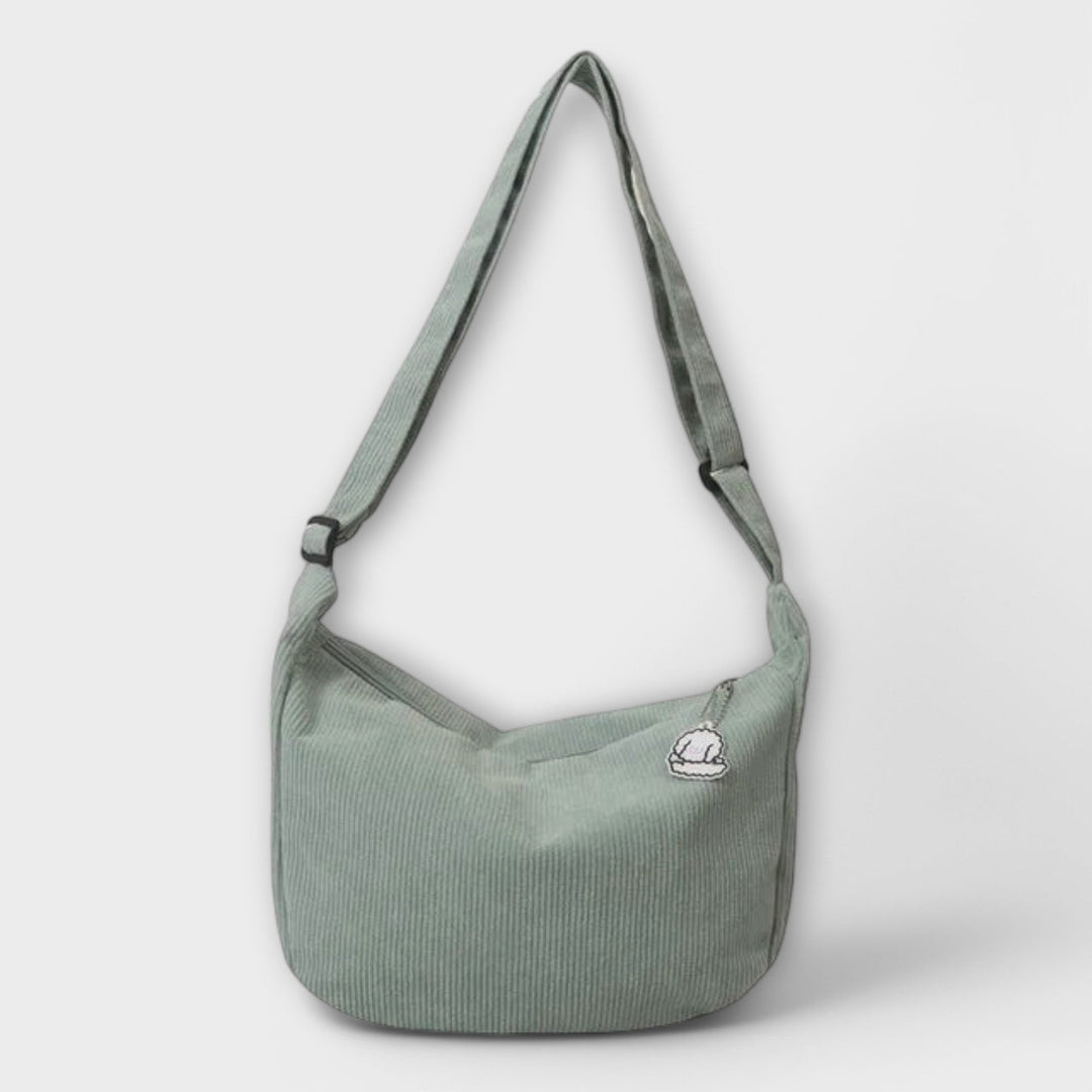 Women’s Bag with Ribbed Pattern and Adjustable Strap