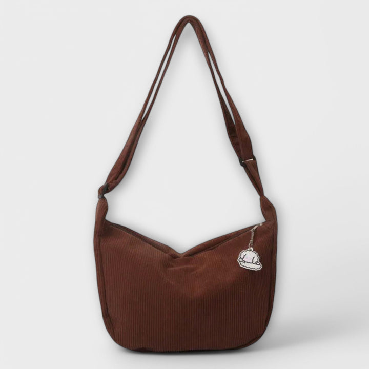 Women’s Bag with Ribbed Pattern and Adjustable Strap