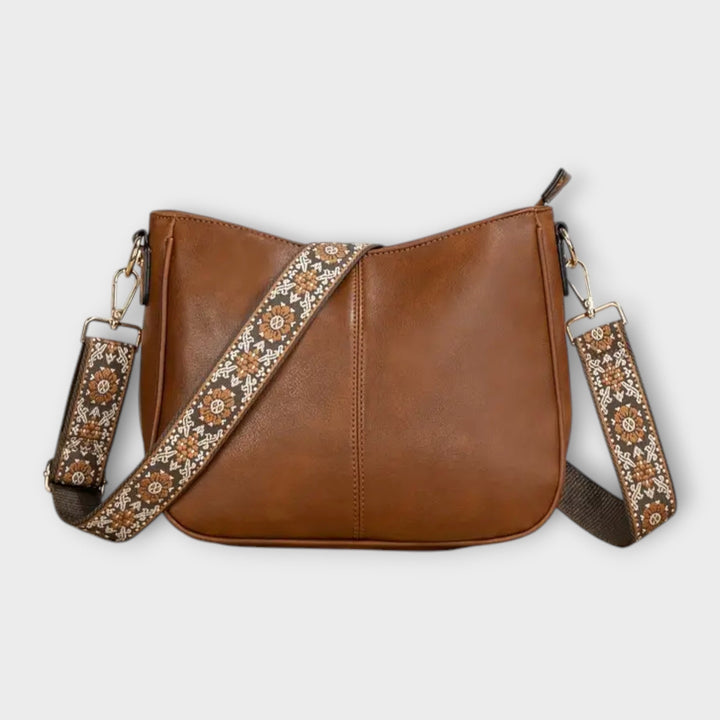 Women’s Crossbody Bag with Rectangular Shape and Adjustable Patterned Strap