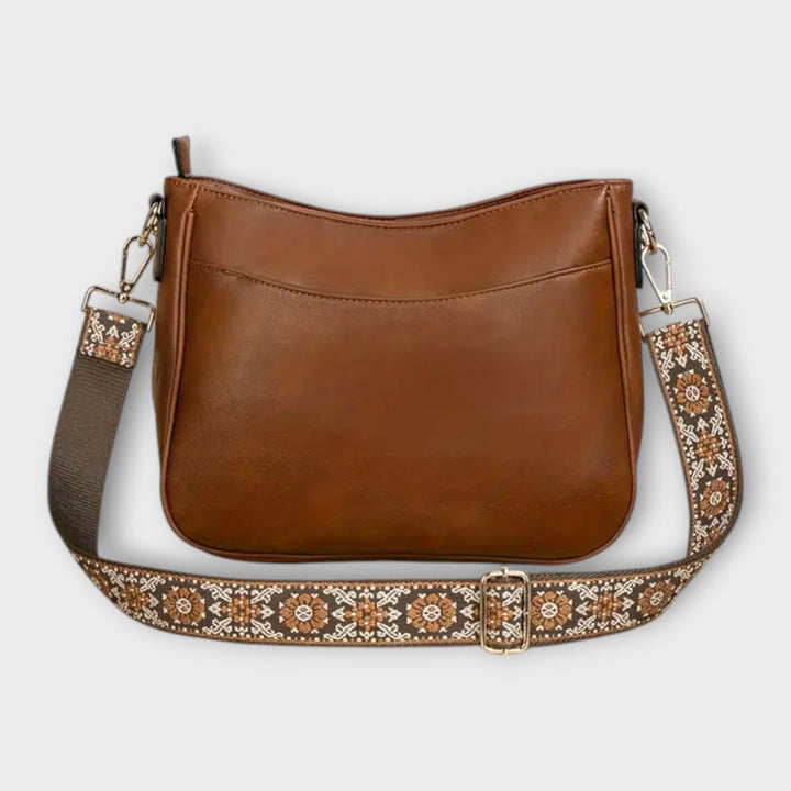 Women’s Crossbody Bag with Rectangular Shape and Adjustable Patterned Strap