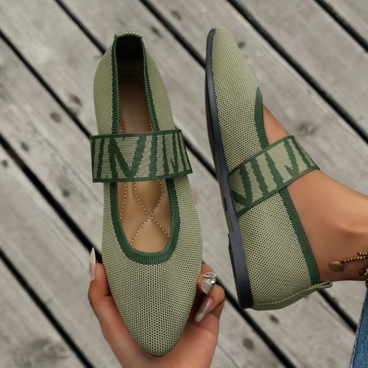 Women's Flat Mule Shoes with Pointed Toe and Wide Straps