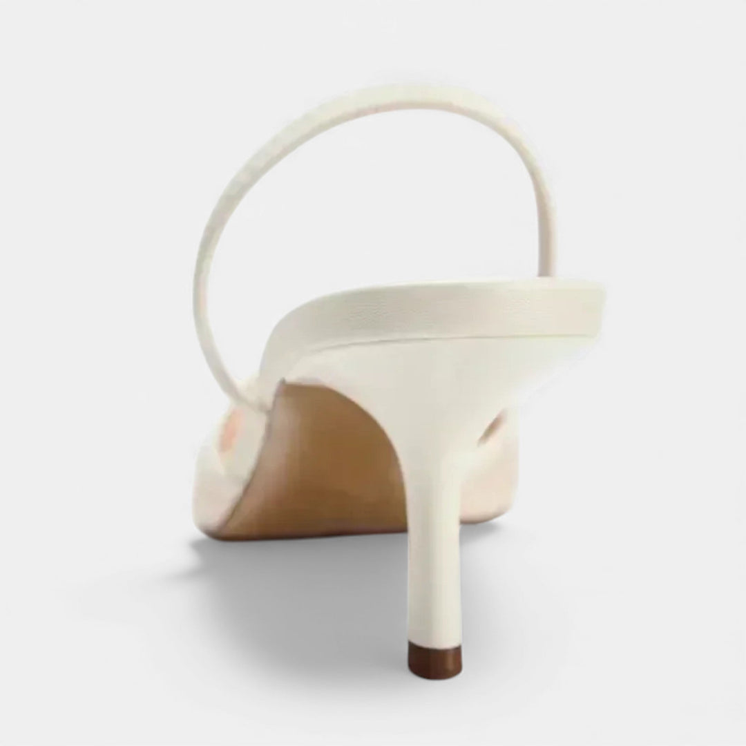 Women’s Slip On Heels with Pointed Toe and Straps