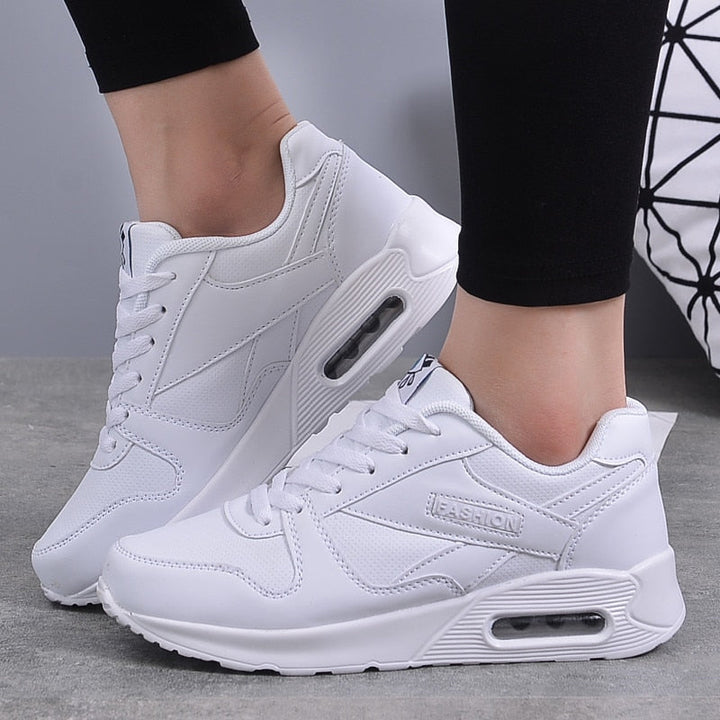 Women's Sneakers with Lace Up and Platform Sole