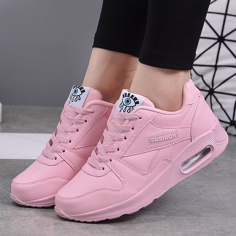 Women's Sneakers with Lace Up and Platform Sole